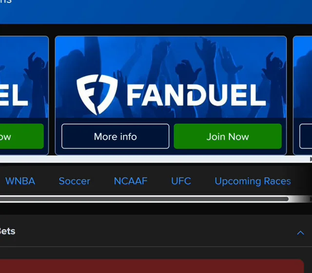 We open your state's FanDuel page. Create the account there with the same documents you would use for a new bank account.