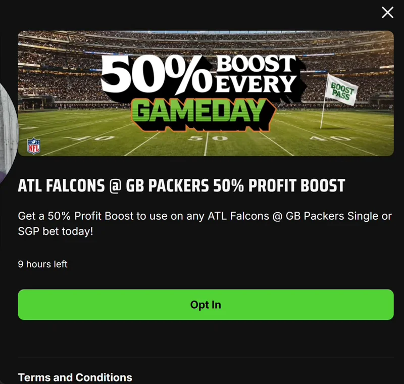 The promo on DraftKings' site. See details to find the maximum wager.