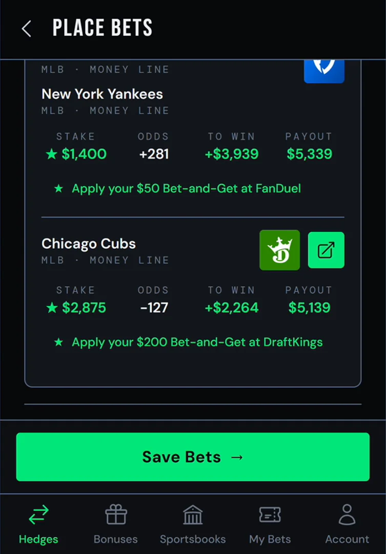 And $2,875 at DraftKings, where the requirement is $5.