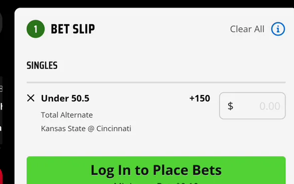 The launch button puts the bet in your DraftKings bet slip for you. Check the odds match before you place it.